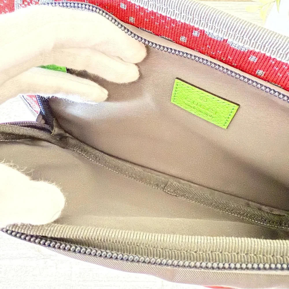 New Gucci Jersey GG Allov Pan Sport Belt bag, Red grey, size 100 - Picture 6 of 12
